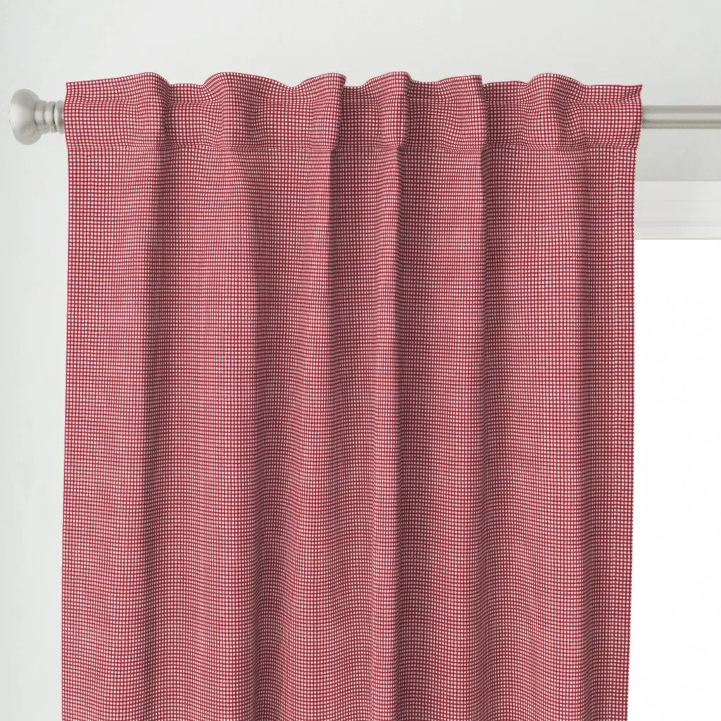 Red and Black Team Color Curtain Panel - Red alternate view