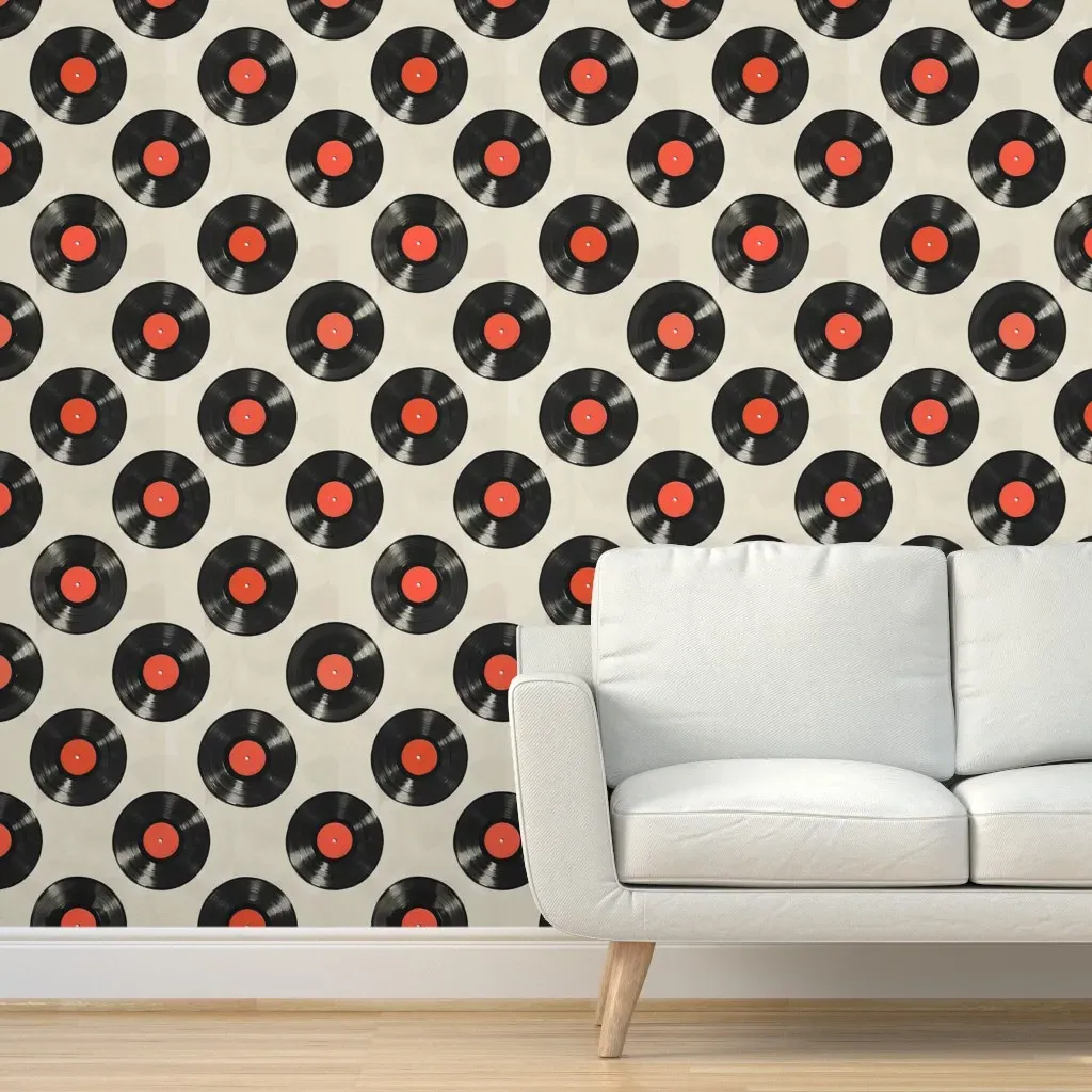 Red Label Vinyl Peel and Stick Wallpaper - Removable product