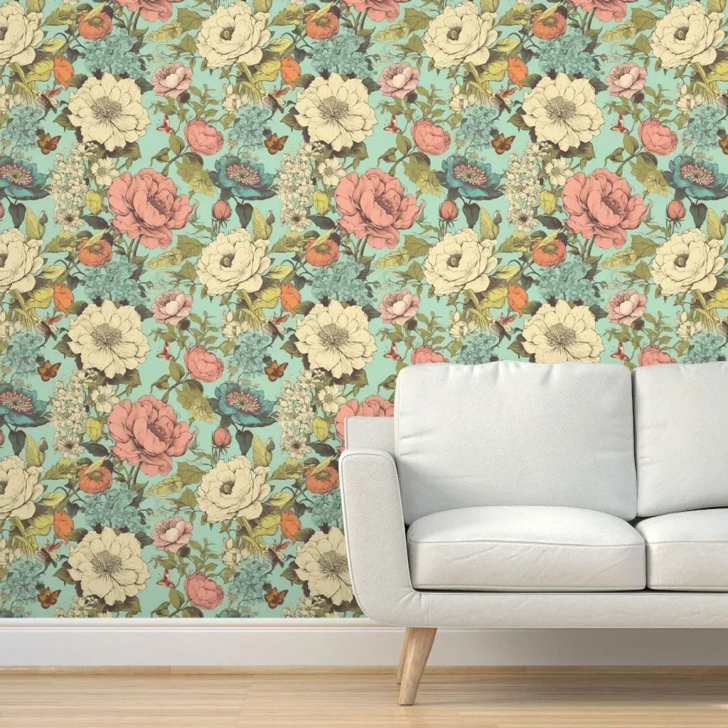 Red-Rose 0002 Peel and Stick Wallpaper - Pink product