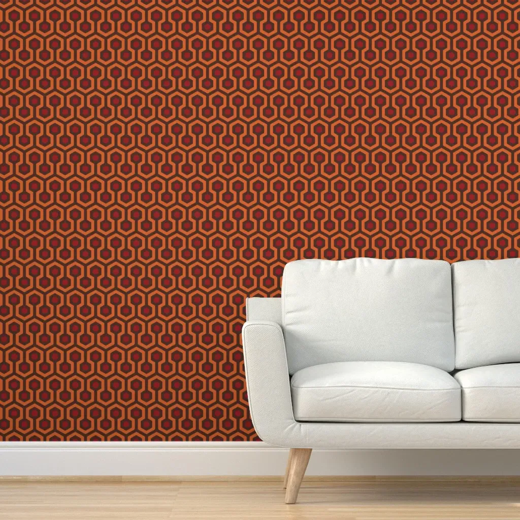 Redrum Peel and Stick Wallpaper - Brown, Coral product