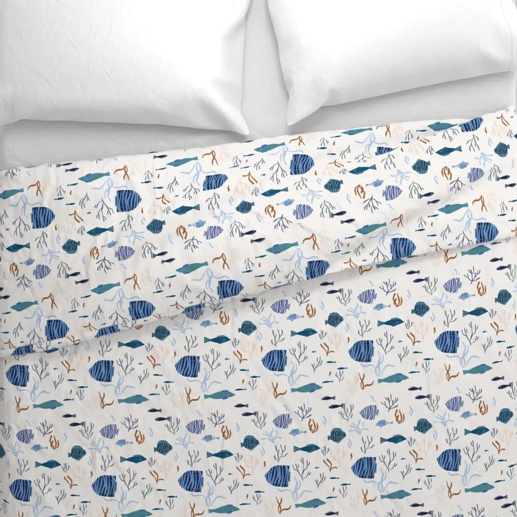 Reef Friends Duvet Cover - Blue alternate view