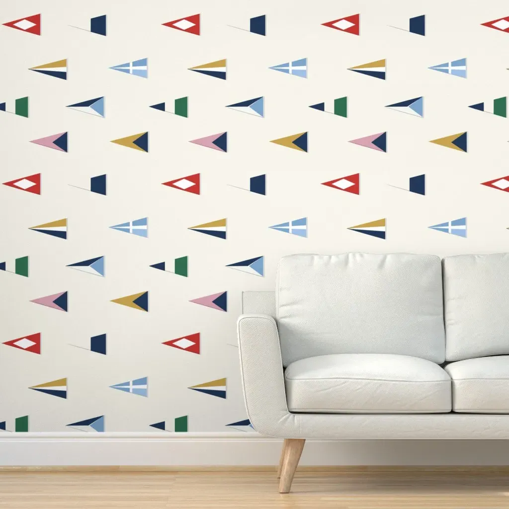 Regatta Pennants Peel and Stick Wallpaper - Blue product