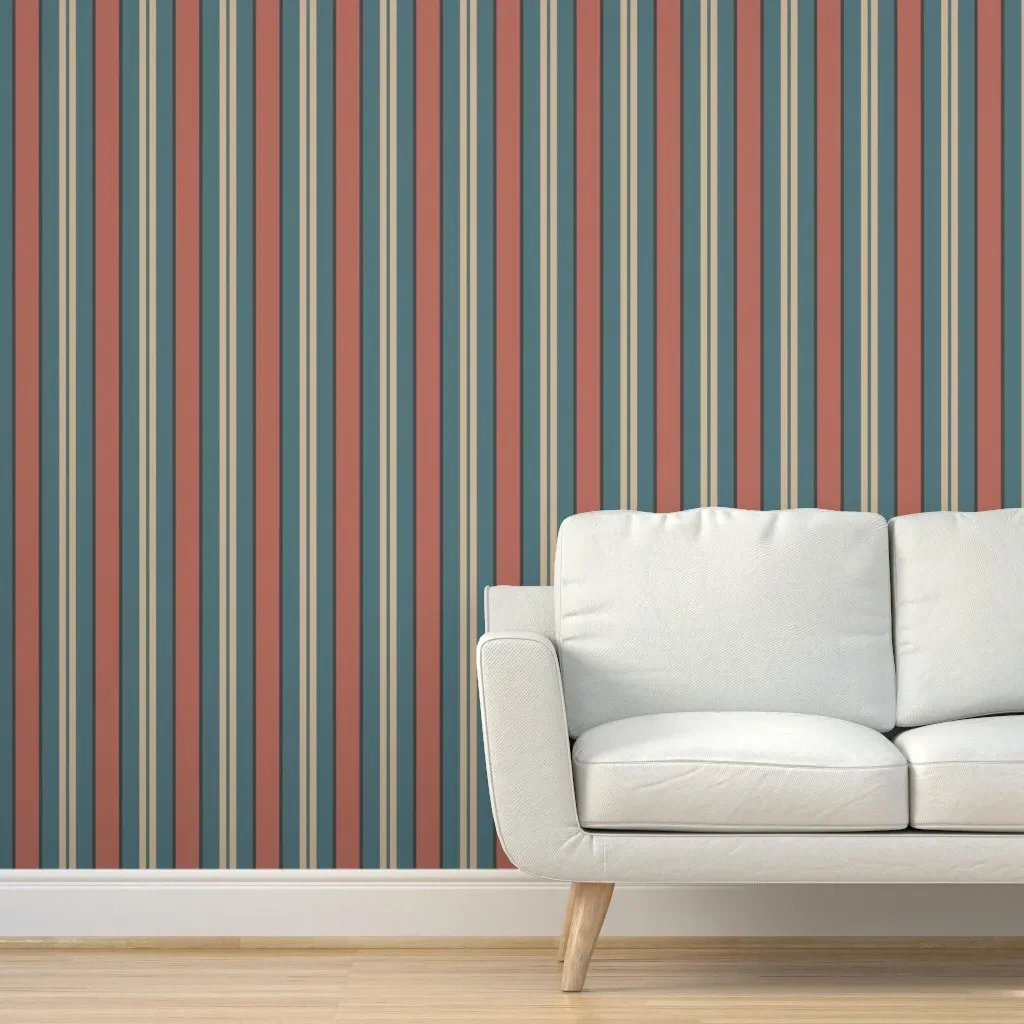 Regency Stripes Peel and Stick Wallpaper - Blue-Gray product