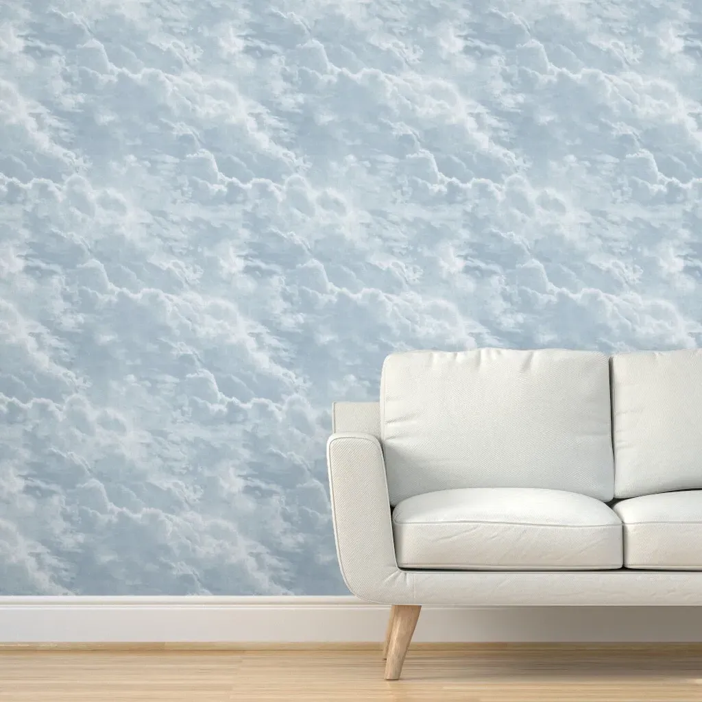 Relax On Cloud 11 Peel and Stick Wallpaper - Dusty Blue product