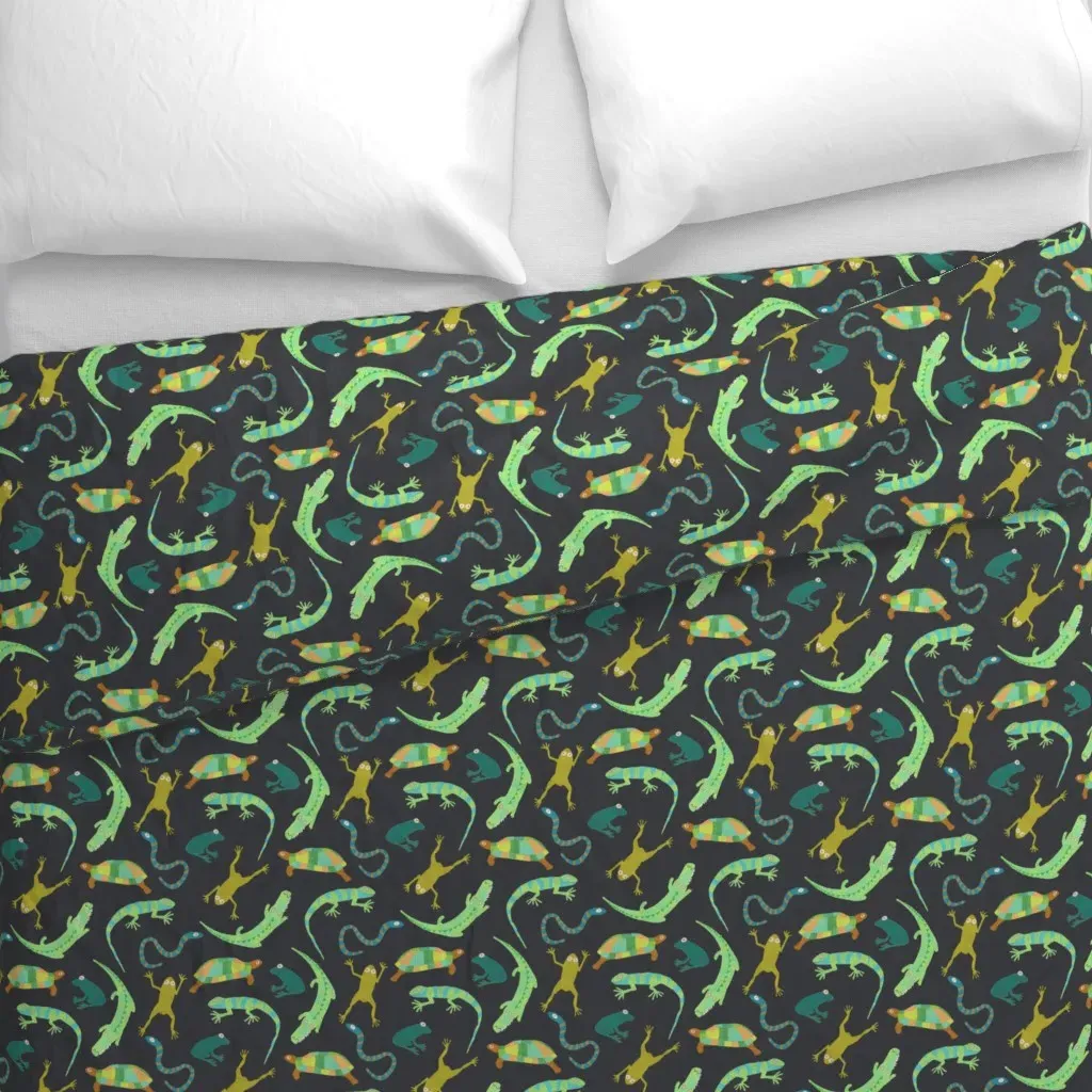 Reptile House Duvet Cover - Green alternate view