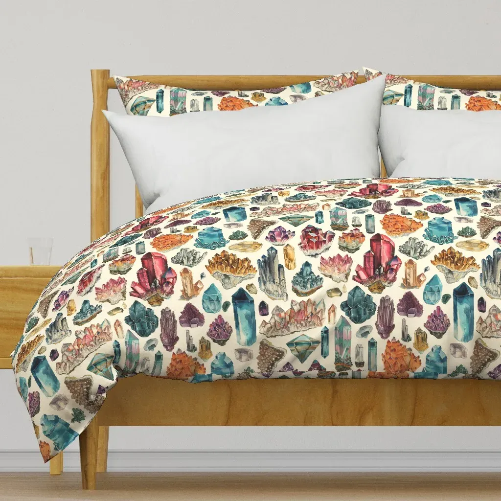 Retro Crystal Gem Stone Duvet Cover - Pink product