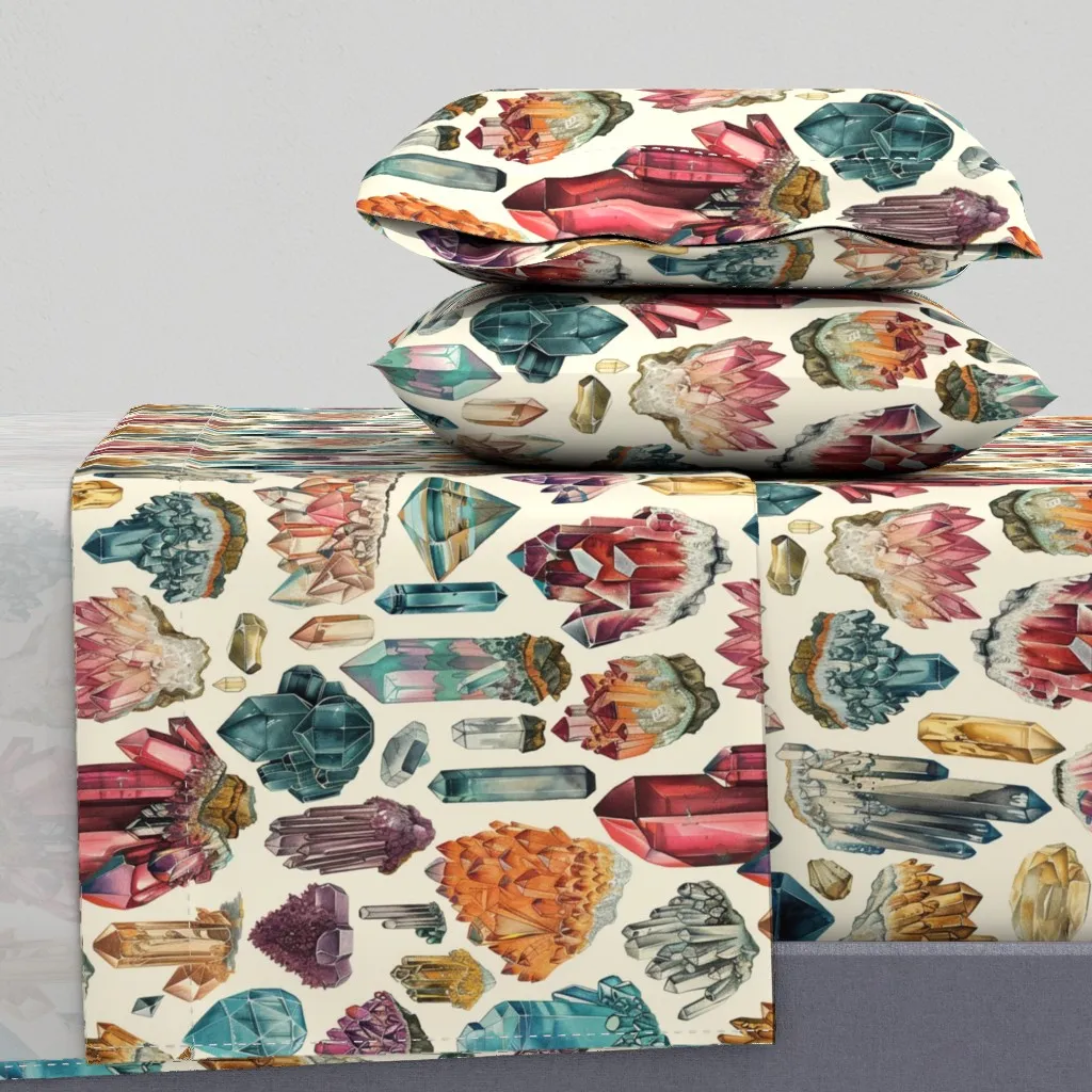 Retro Crystal Gem Stone Full Sheet Set - Pink, Red product