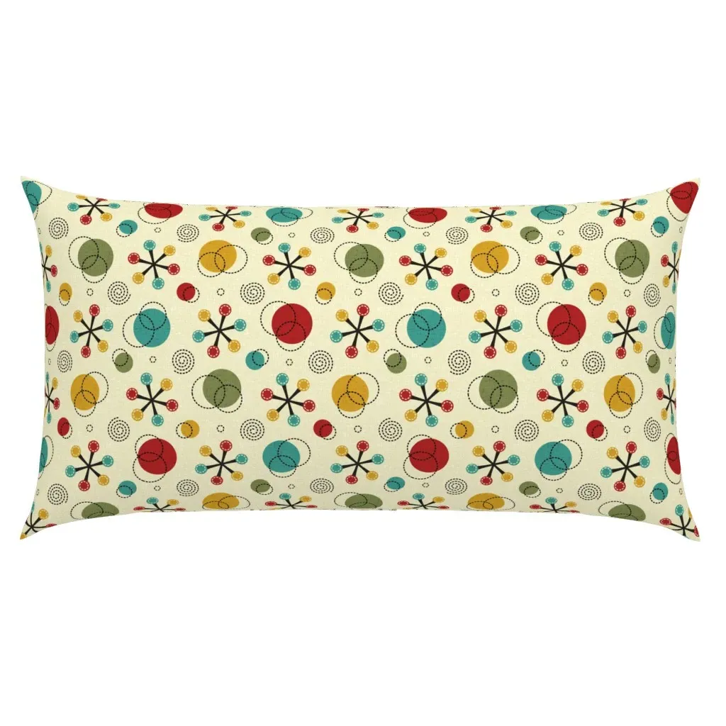 Retro Satellites And Planets King Pillow Sham - Cream product