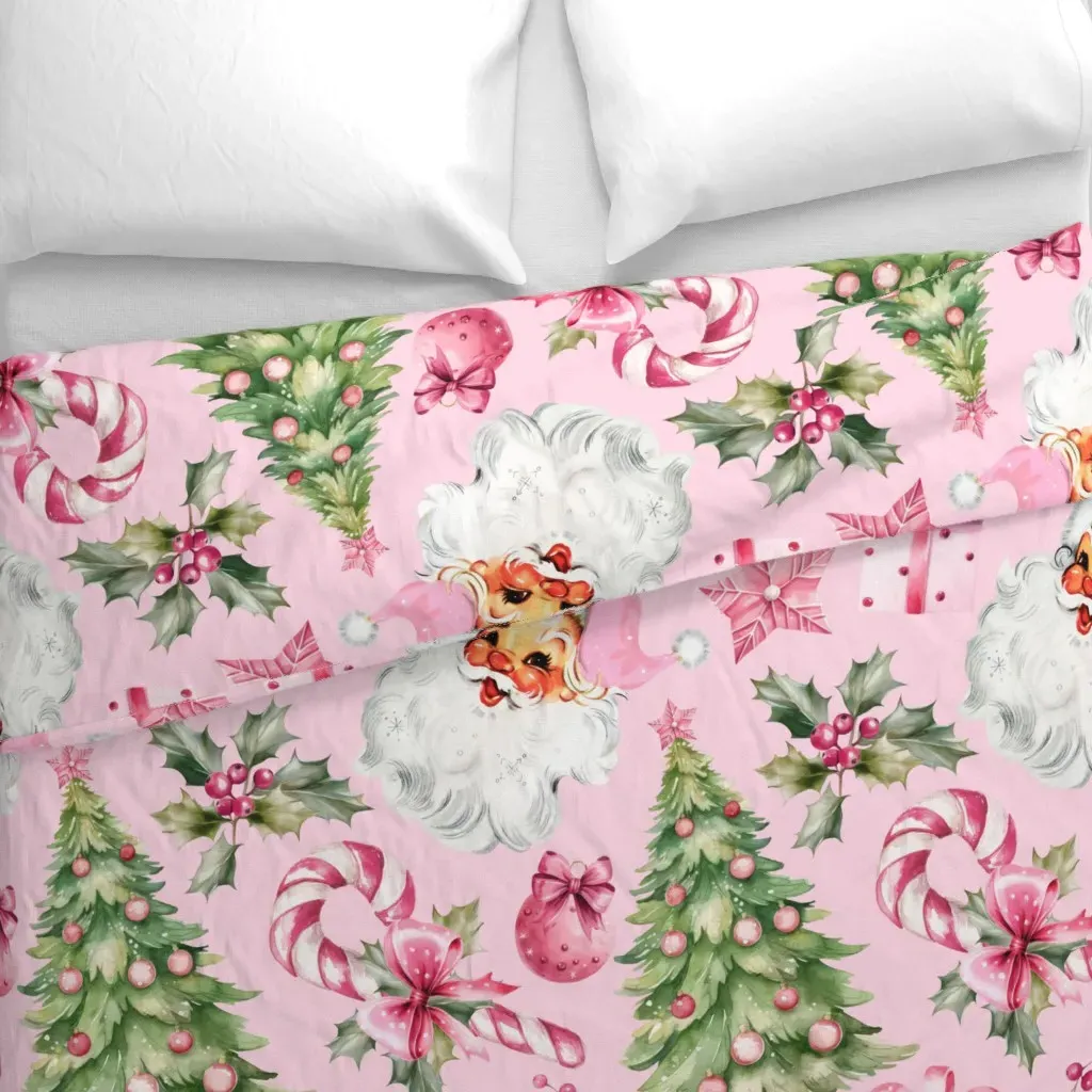 Retro Watercolor Duvet Cover - Pink alternate view