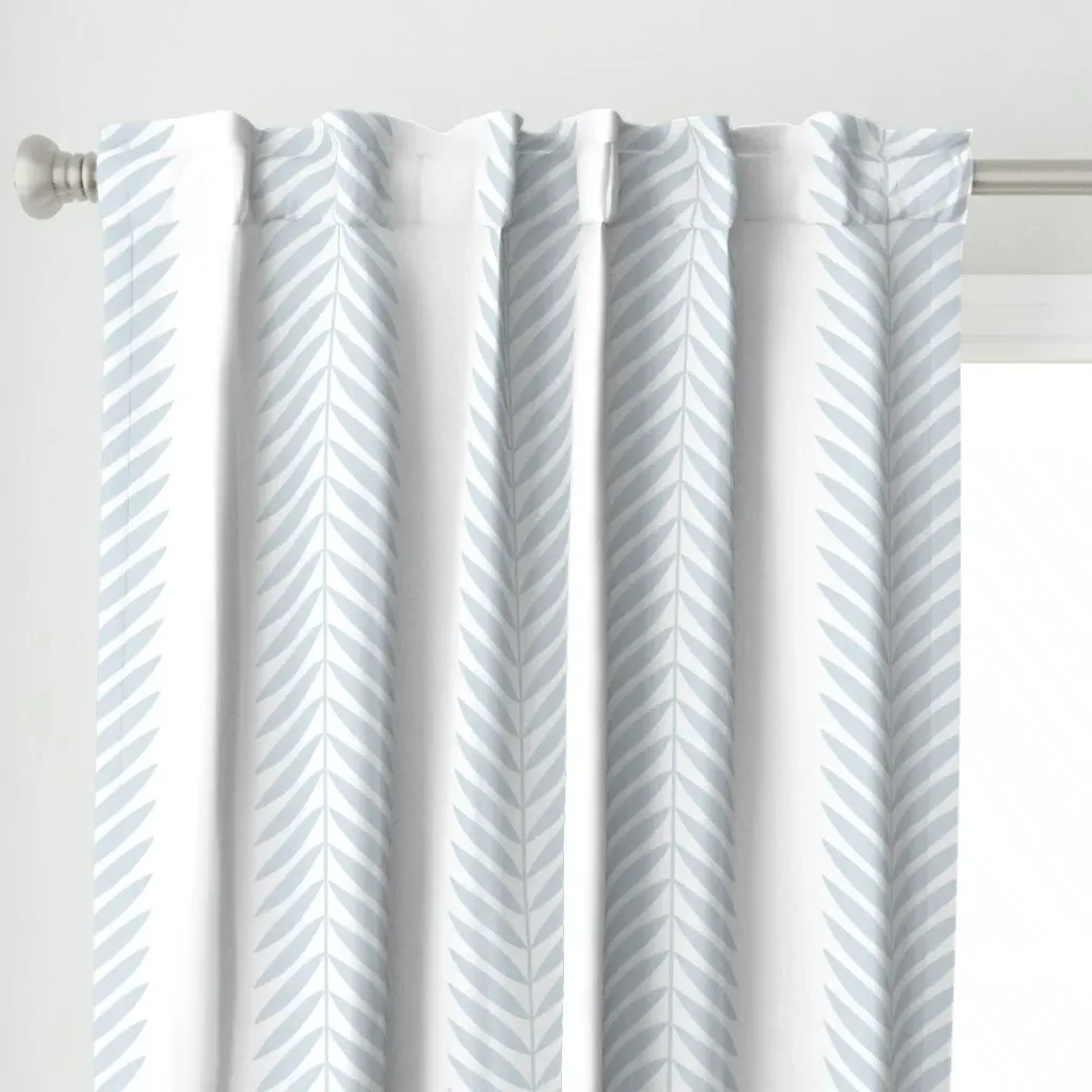 Reverse Double Textured Curtain Panel - Light Blue alternate view
