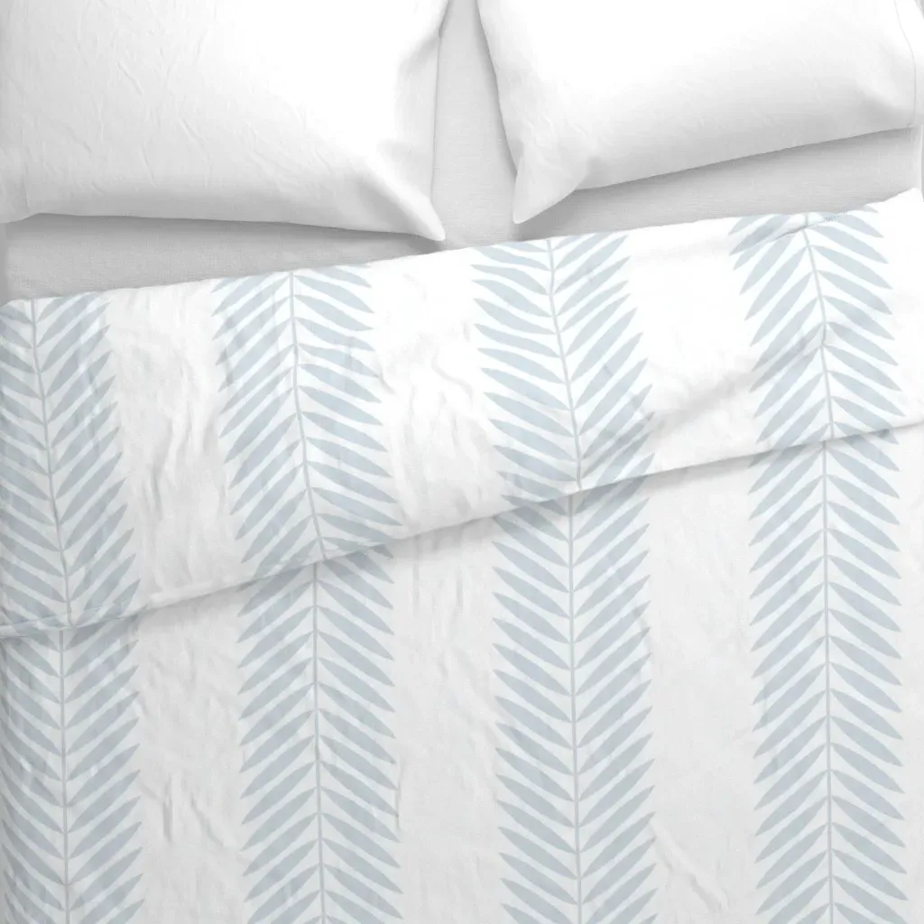 Reverse Double Textured Vine Duvet Cover - Light Blue alternate view