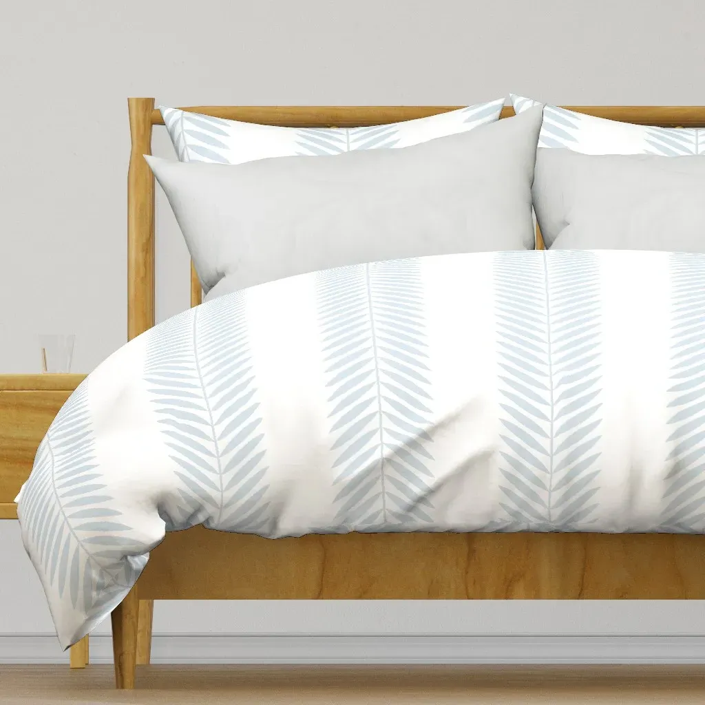 Reverse Double Textured Vine Duvet Cover - Light Blue product