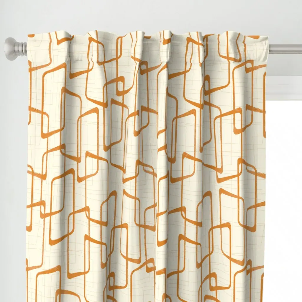 Reverse Faded Curtain Panel - Burnt Orange alternate view