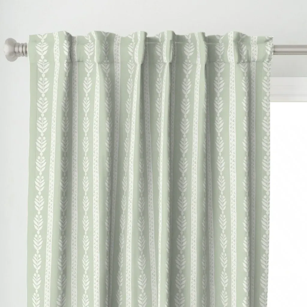 Reverse Georgiana Quiet Curtain Panel - Sage Green alternate view