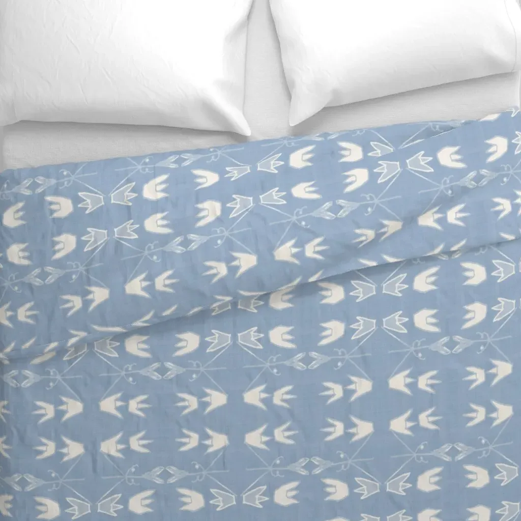 Reversed Soft Blues Thatcher Duvet Cover - Light Blue alternate view