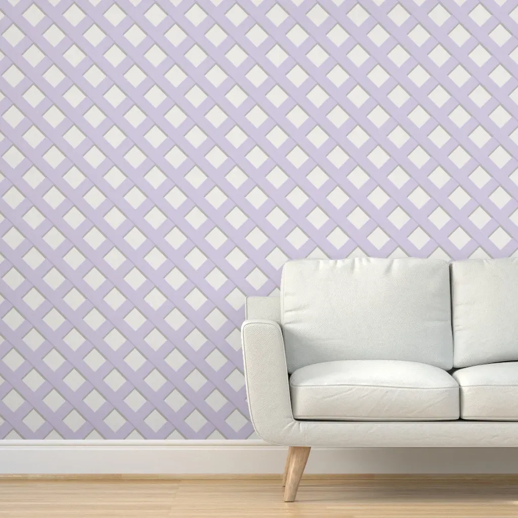 Rhapsody Diagonal Trellis Peel and Stick Wallpaper - Lavender product