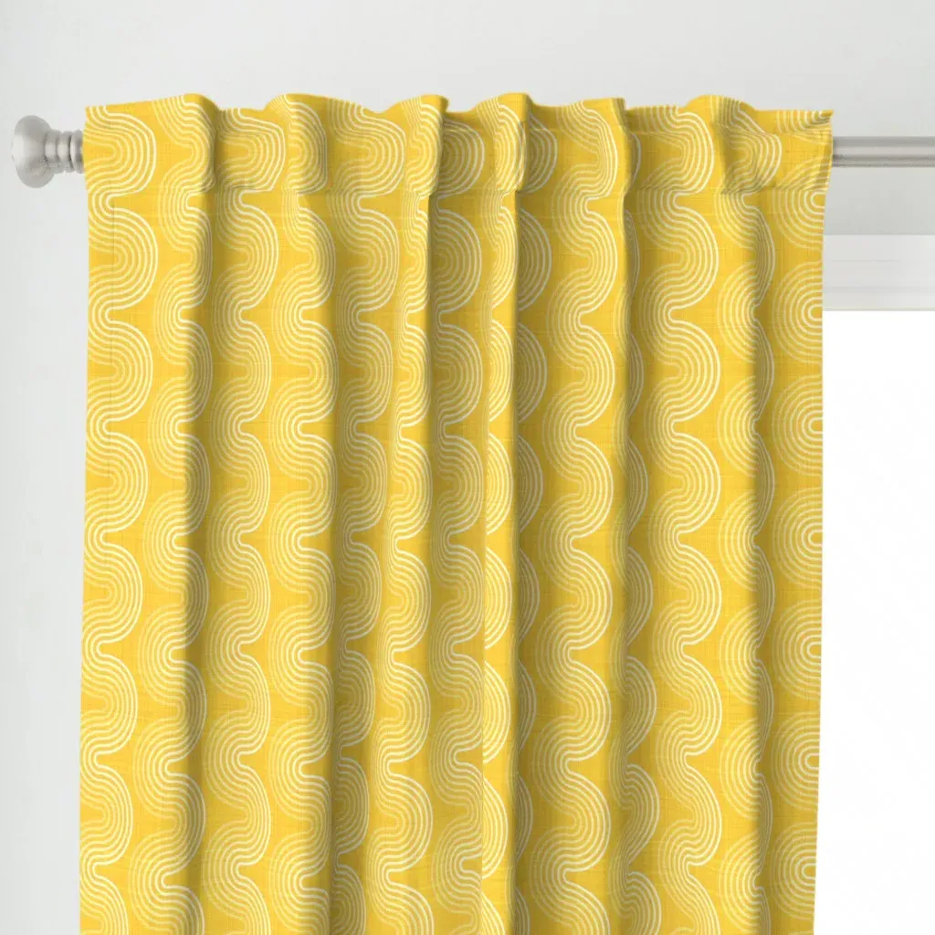 Ribbons Small Curtain Panel - Yellow alternate view