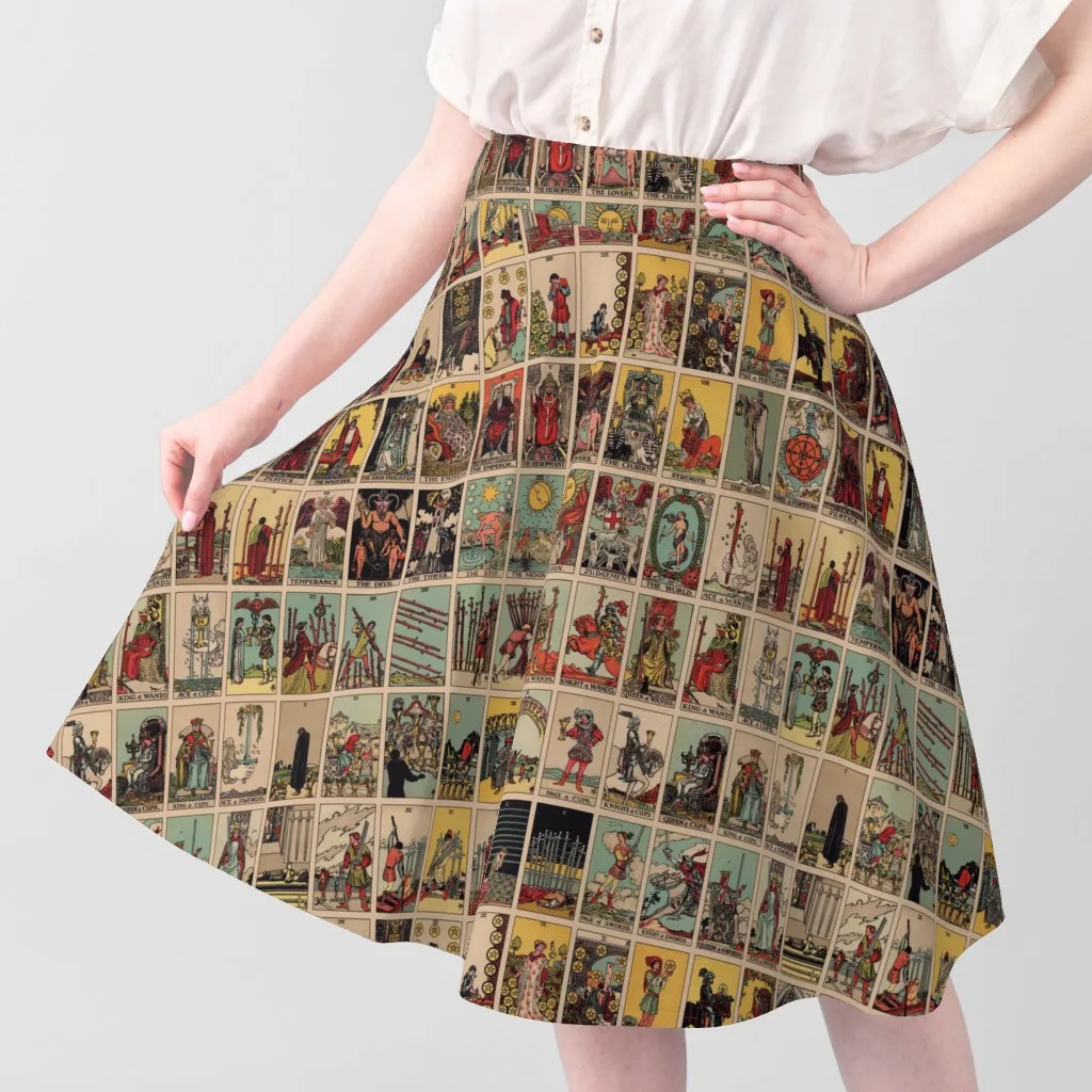 Rider Waite Tarot Pattern Pique Fabric Yardage - Beige alternate view