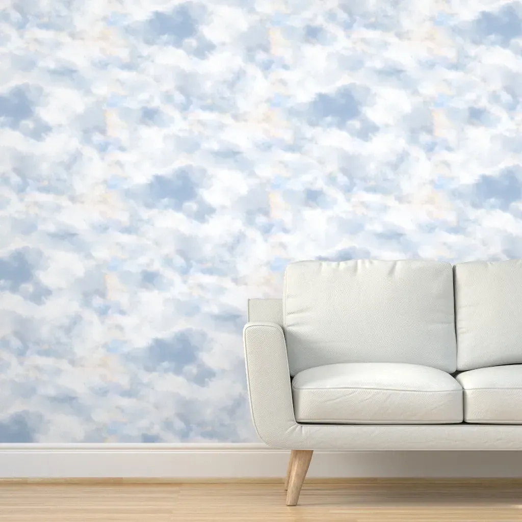Rising Sun Removable Wallpaper - Light Blue product
