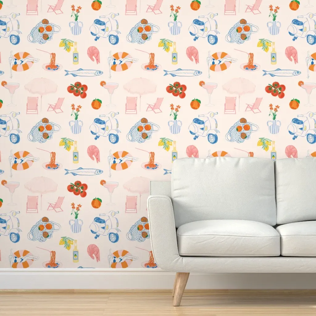 Riviera Life Peel and Stick Wallpaper - Light Peach product