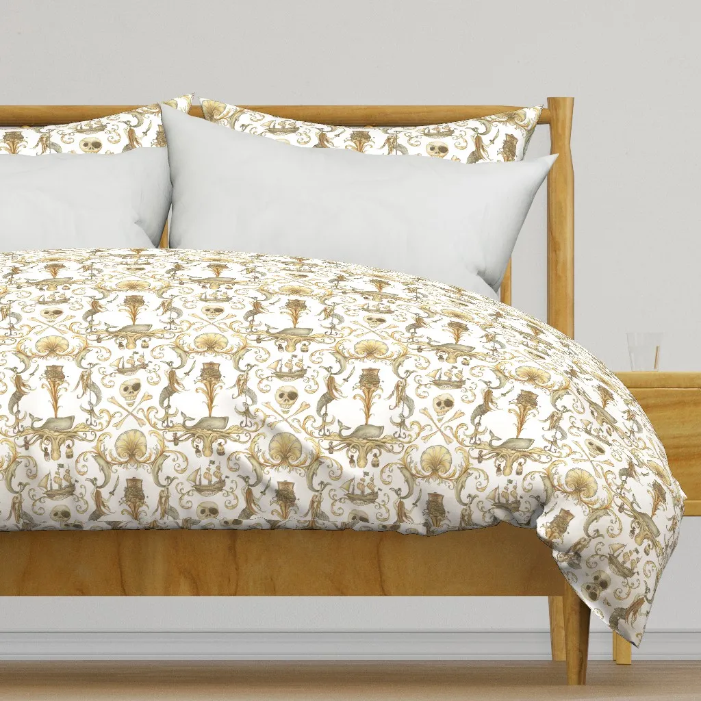Ro-Co-Co And A Bottle Of Rum Duvet Cover - Gold product