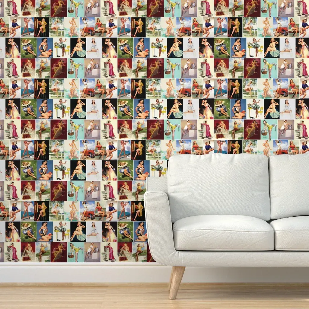 Robert Downey Jr. Pinup Peel and Stick Wallpaper - Removable product