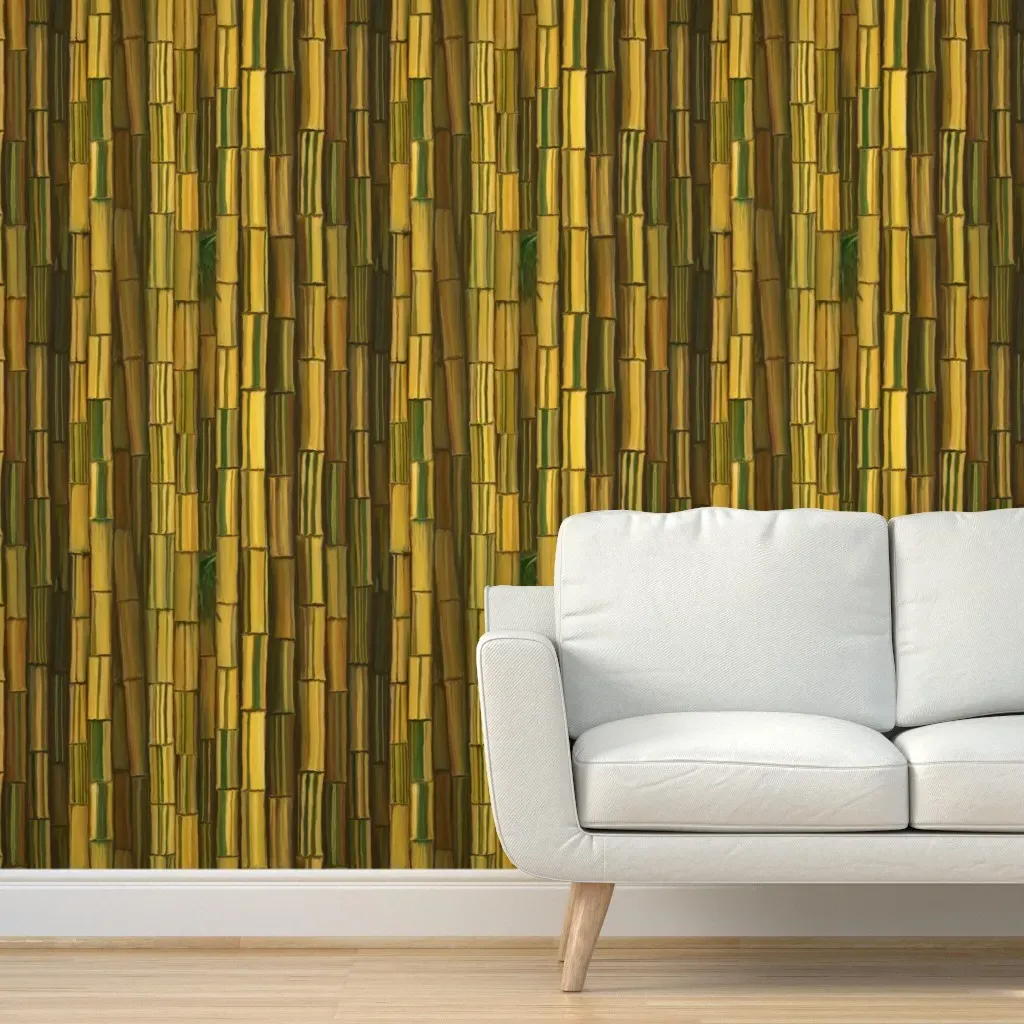 Robert Young Bamboo Peel and Stick Wallpaper - Golden Brown product