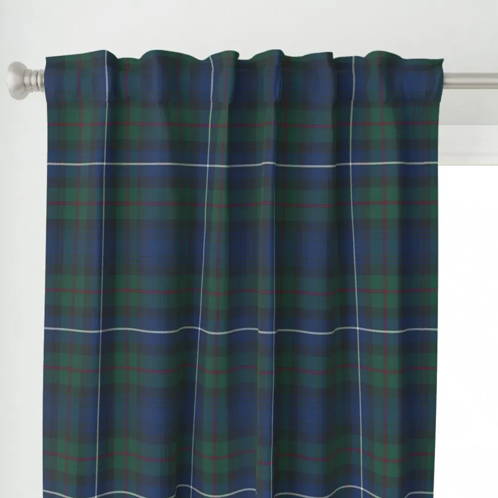 Robertson Tartan Plaid Curtain Panel - Blue alternate view