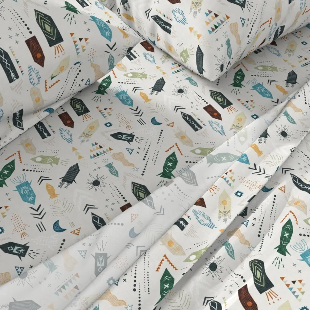 Rock It Rocket Full Sheet Set - Off-White alternate view