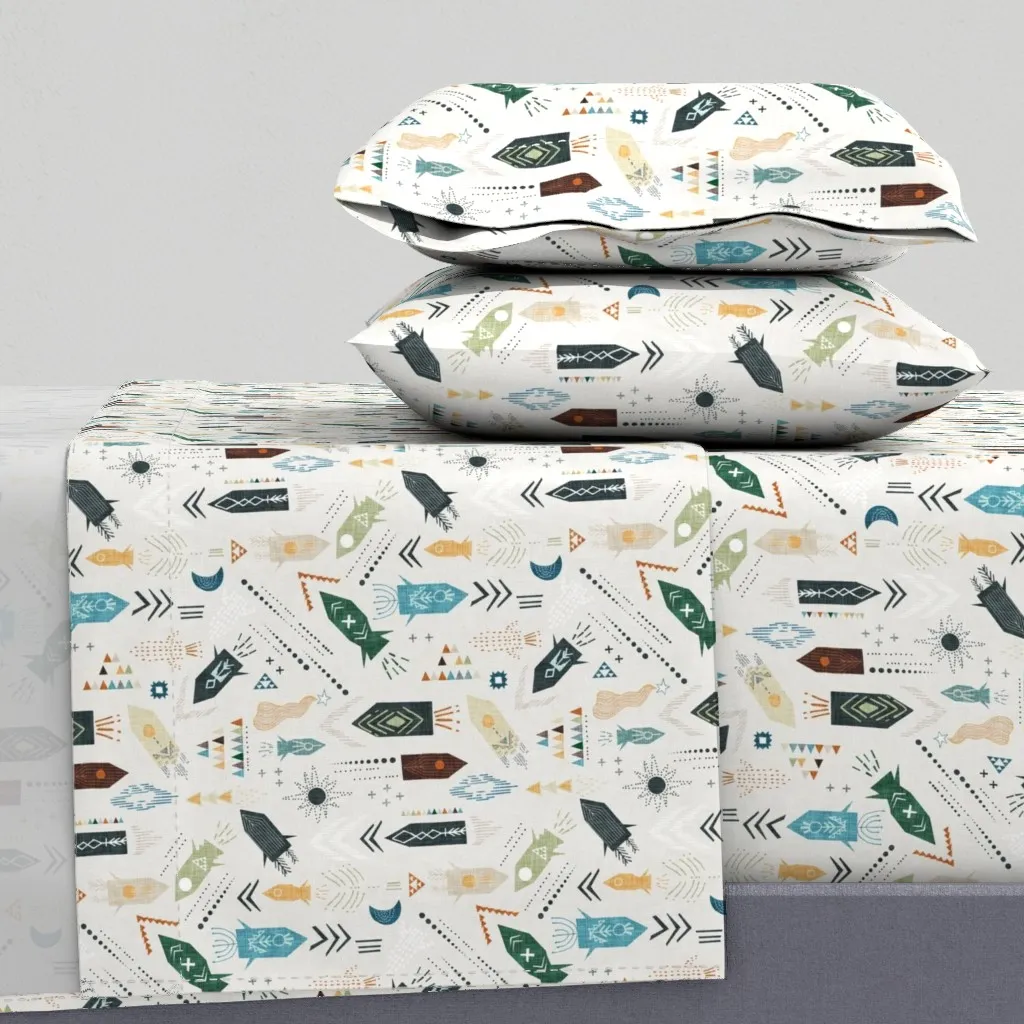 Rock It Rocket Full Sheet Set - Off-White product