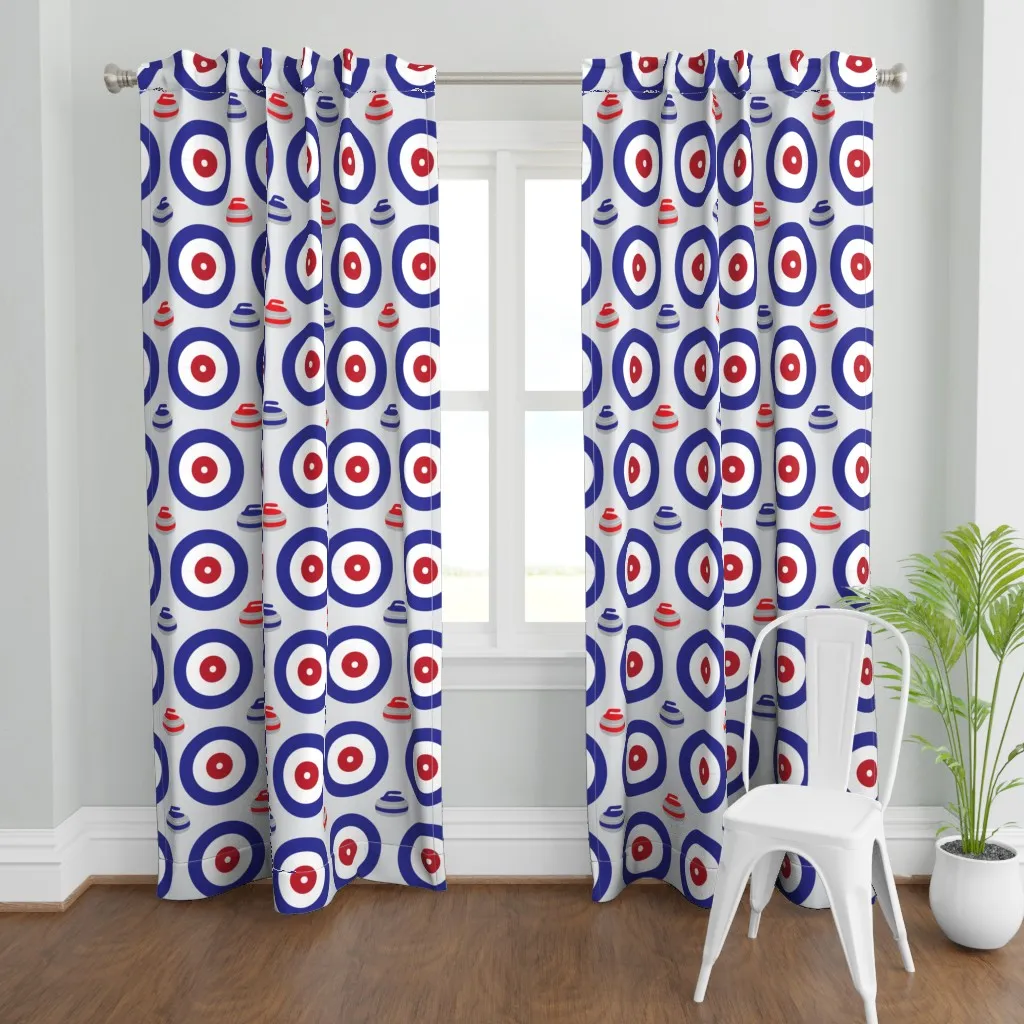 Rock The House Curling Curtain Panel - Blue product