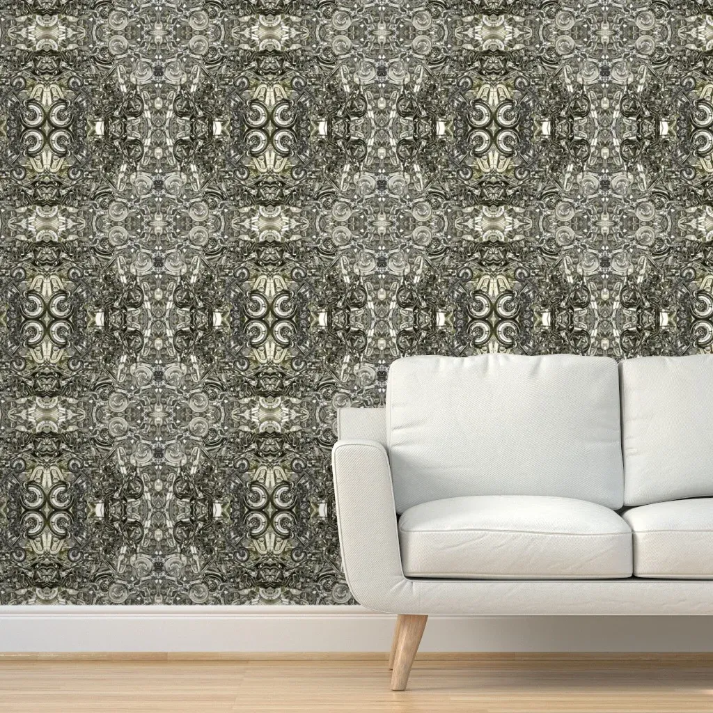 Rockin Wheels Peel and Stick Wallpaper - Dark Beige product