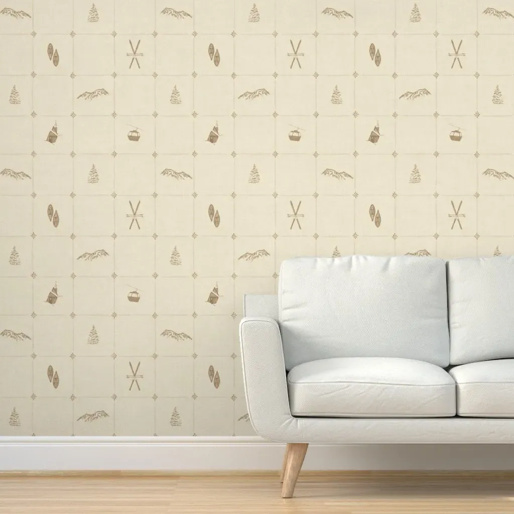 Rocky Mountain Delft Tile Peel and Stick Wallpaper - Beige product