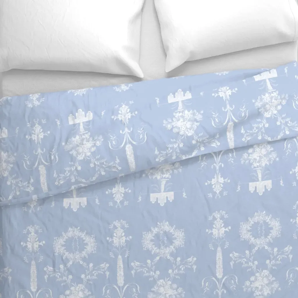 Rococo Garden Sun Fade Duvet Cover - White alternate view