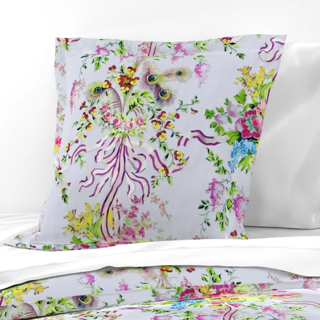 Rococo Marie Antoinette's Boudoir Euro Pillow Sham - Pink product