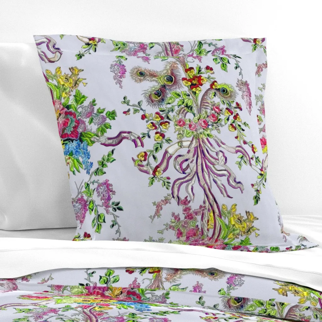 Rococo Marie Antoinette's Boudoir Euro Pillow Sham - Pink product