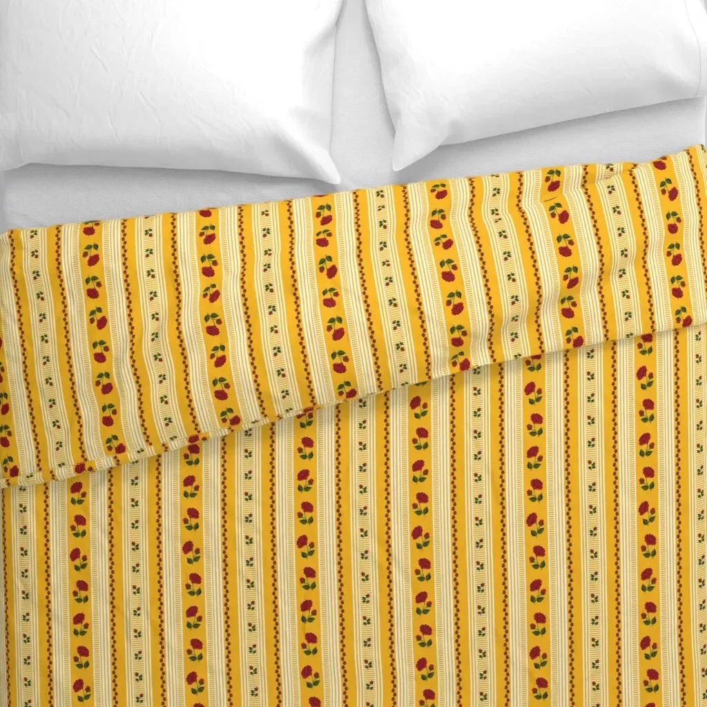 Rococo Stripes Duvet Cover - Yellow alternate view