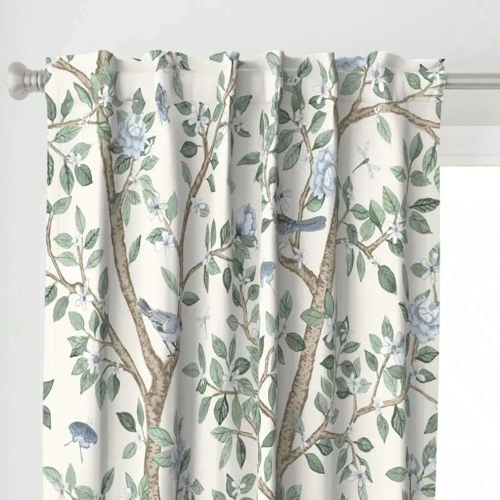 Roll B Custom Curtain Panel - Light Beige alternate view