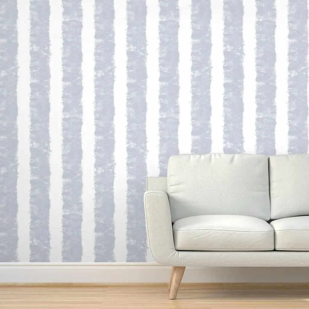 Rolledink Stripe Cloud Peel and Stick Wallpaper - Light Blue product