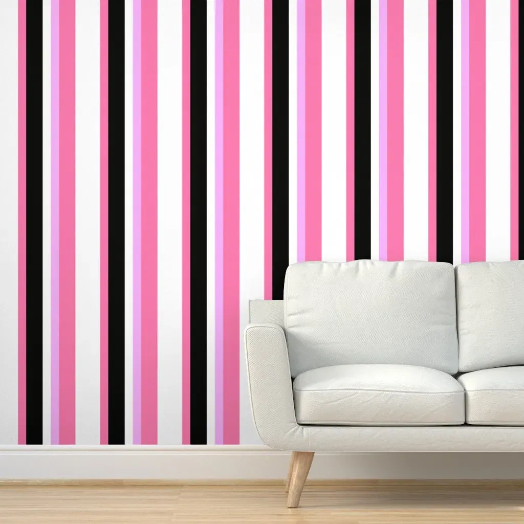 Roman Stripes Peel and Stick Wallpaper - Pink product