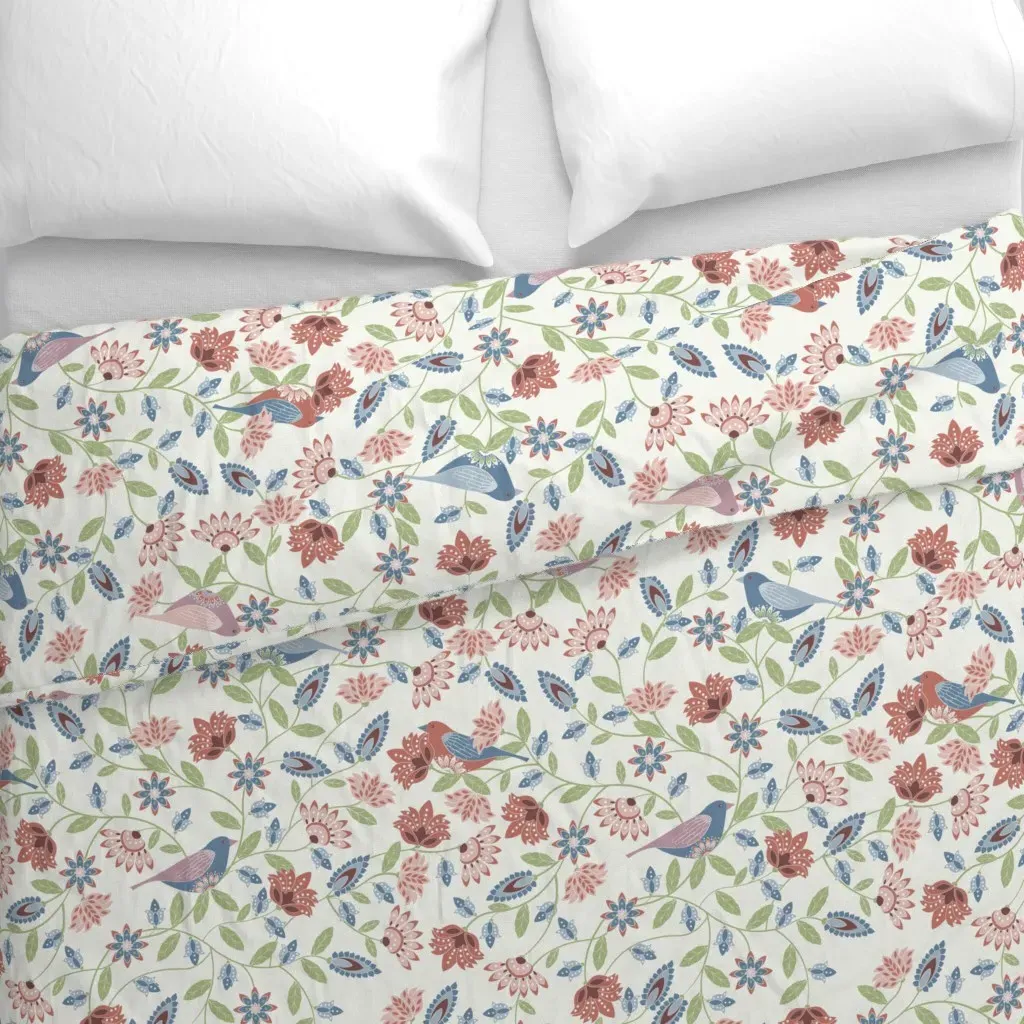 Romantic French-Country Duvet Cover - Dusty Rose alternate view