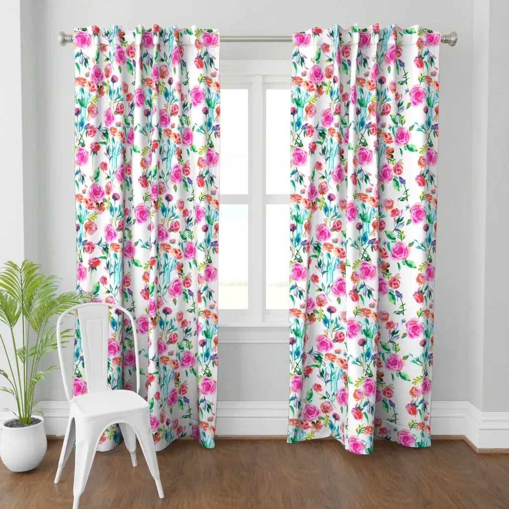 Romantic Roses Curtain Panel - Pink product