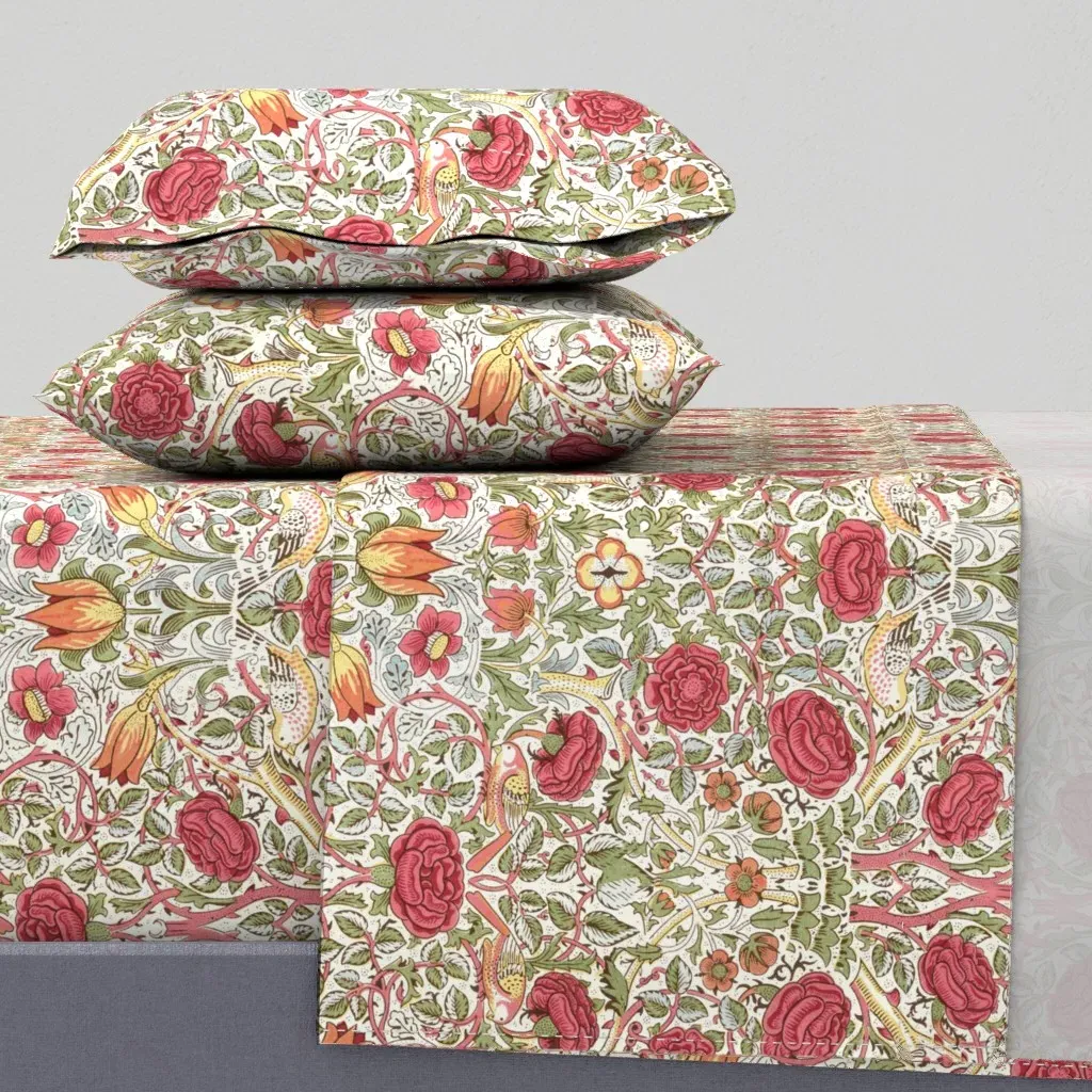 Rose Finch Cal King Sheet Set - Reddish-Pink product