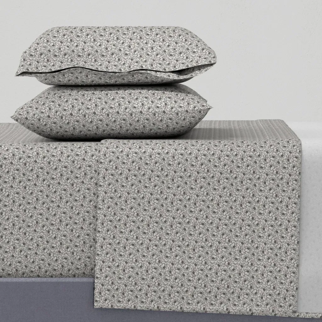 Rose Of Victoria Cal King Sheet Set - Ink Black, Gray product