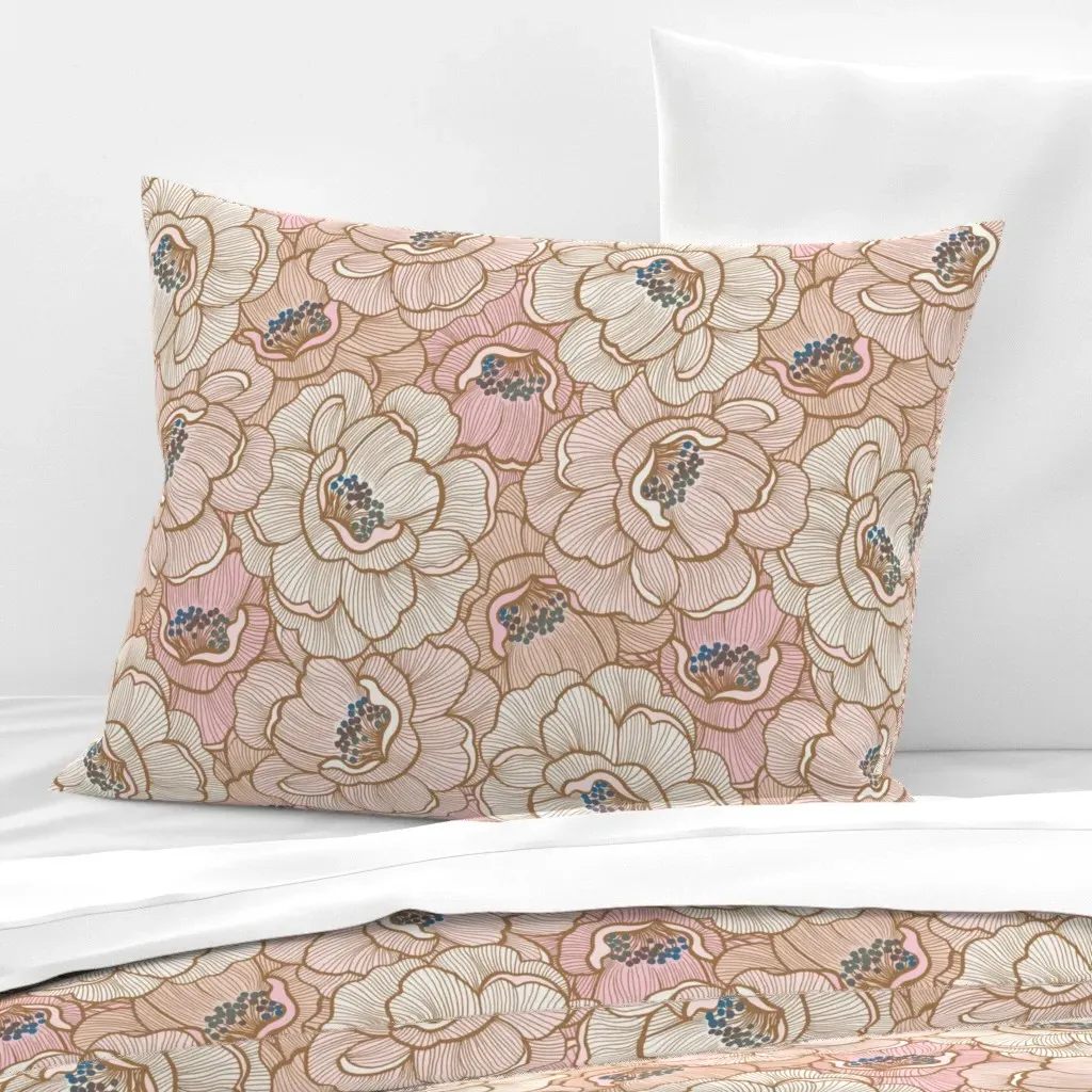 Rose Of Victoria Standard Knife Edge Cushion Cover - Blush Pink, Cotton Sateen product