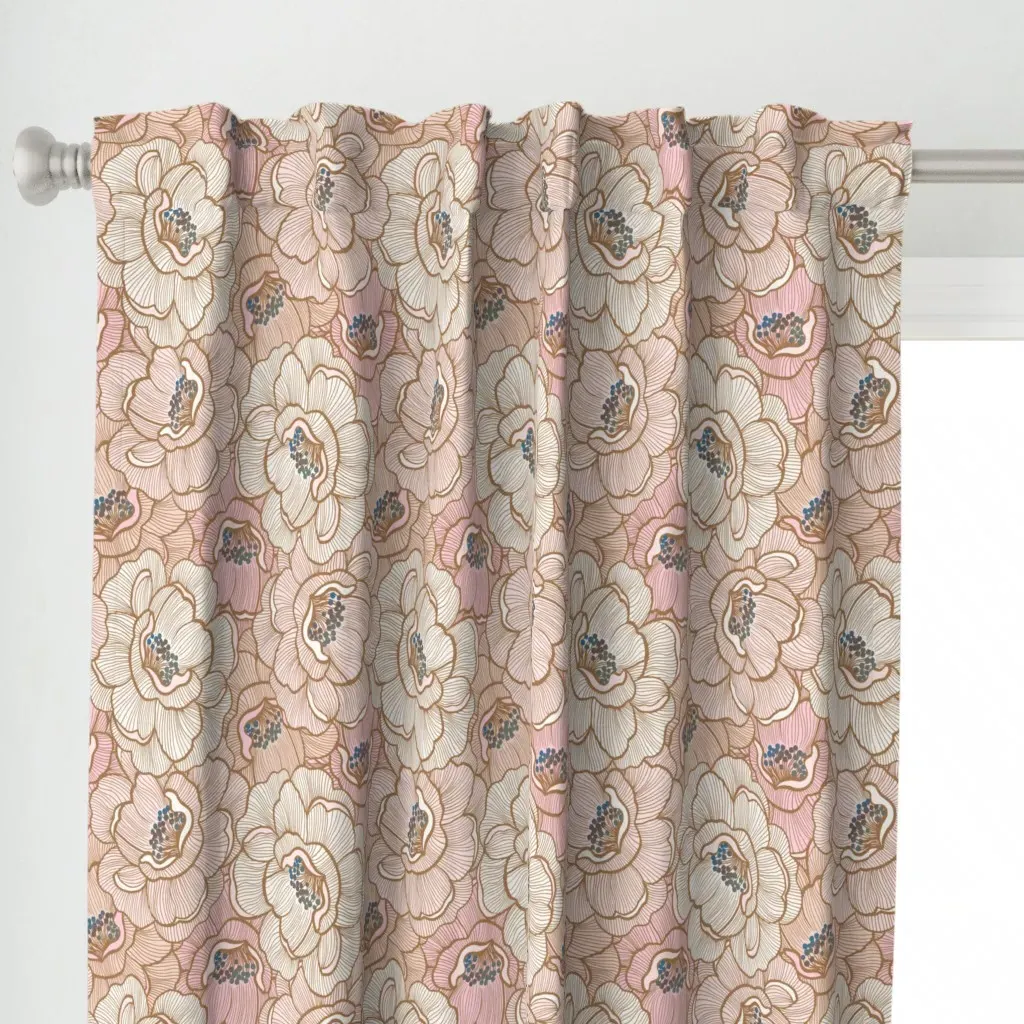 Rose Of Victoria XLarge Curtain Panel - Blush Pink alternate view