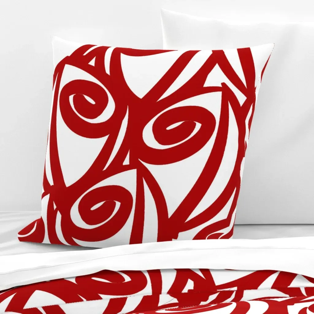 Rosebud Roses Euro Pillow Sham - Crimson product