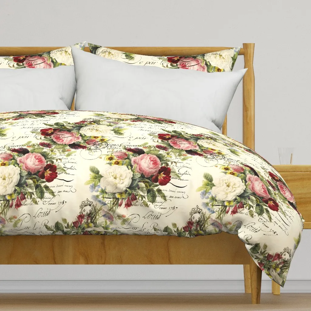 Rosey Document Duvet Cover - Pink product