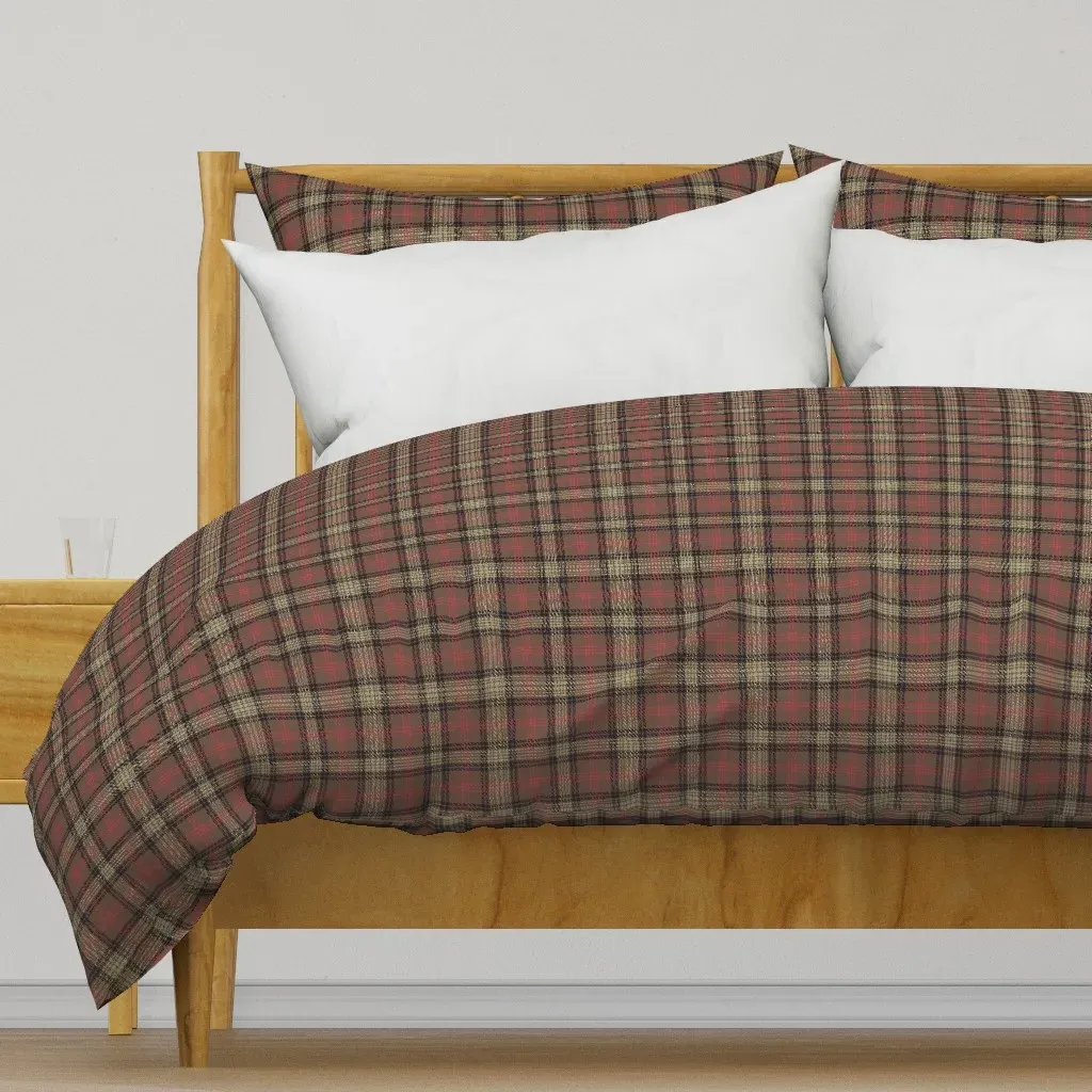 Ross Hunting Weathered Tartan Duvet Cover - Brown product