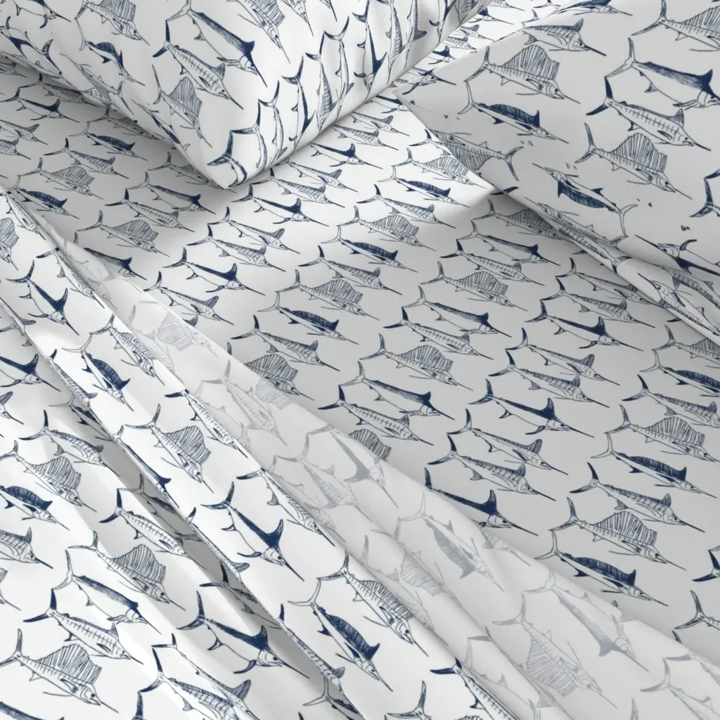 Royal Billfish Slam Queen Sheet Set - Navy Blue alternate view